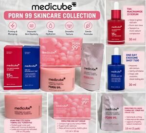 Medicube PDRN 99 Korean Skincare 5 Piece Bundle Serum Toner Pads Exosome TXA